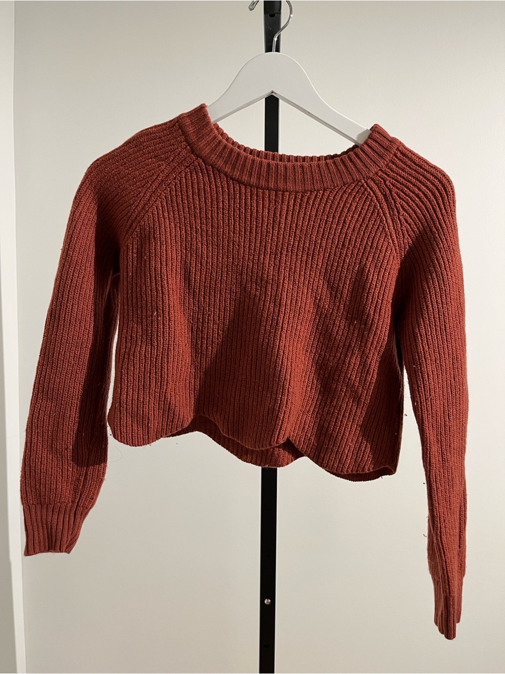 Wilfred Rust Ribbed Crewneck Sweater